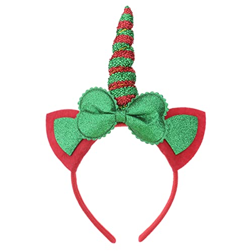 UPKOCH Einhorn Stirnband Rentier-stirnband Haarbänder Stirnband Halloween-kostüme Für Mädchen Einhorn Haarband Weihnachts-einhorn-stirnband Kinder Stirnbänder Kostüm-stirnband Rot Stoff von UPKOCH