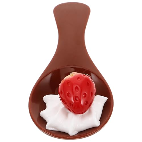 UPKOCH Realistischer Eiscreme-spielzeuglöffel Für Jungen Und Mädchen Künstliche Erdbeeren Sahne Dessert Eiscreme Spielset Künstliches von UPKOCH