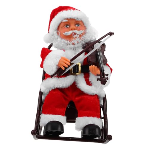 UPKOCH Elektrische Santa Claus Figur mit Musik und Schaukelstuhl Kleine Weihnachtsdekoration für Wohnzimmer und Xmas Partys Kreatives Lebendiges Partyspielzeug für Festtagsstimmung UPKOCH Elektrische Santa Claus Figur mit Musik und Schaukelstuhl Kleine Weihnachtsdekoration für Wohnzimmer und Xmas Partys Kreatives Lebendiges Partyspielzeug für Festtagsstimmung von UPKOCH