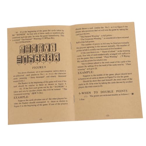 UPKOCH Englisch-chinesisches Mahjong-bedienungsanleitung Zum Erlernen Und Beherrschen Der Mahjong-Tradition. Chinesisches Mahjong-lernbuch von UPKOCH