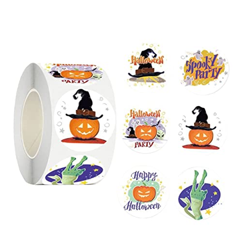 UPKOCH Etikettenaufkleber Umschlag Aufkleber Geschenketikett Halloween Theme Halloween Verschlussaufkleber für Geschenktüten Halloween-Umschlagaufkleber Kupferplattenaufkleber von UPKOCH