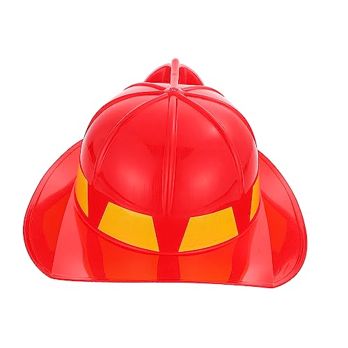 UPKOCH Feuerhut Performance-hut Für Kinder Feuerwehrhut Rollenspielhelm Für Kinder Einzigartiger Performance-hut Schutzhelm Partygeschenke Für Jungen Als Feuerwehrmann Plastik Rot von UPKOCH