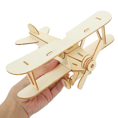 UPKOCH Flugzeugmodell Aus Holz 3D-Puzzle DIY-Puzzle Flugzeug Jet Holz Handwerk Konstruktion Handgefertigt Zusammenbauen Malerei Flugzeugmodell von UPKOCH