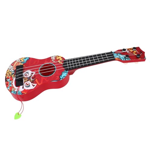 UPKOCH Gitarrenspielzeug für Kinder -Gitarre Kinderukulele für Mädchen Ukulele-Modell Kinder Gitarre Spielzeug Musikinstrument für Kinder Kinder-Ukulele Gitarrenkinder Abs rot von UPKOCH