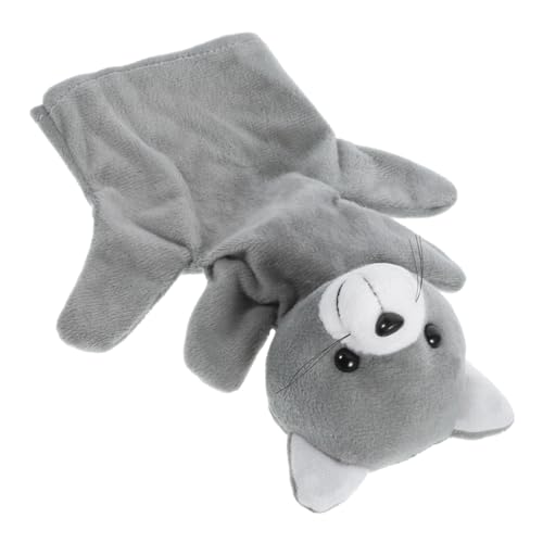 UPKOCH Handpuppe Katze interaktives Interactive Toys Plüsch Handpuppe Role Playing plüschtier Geschichte erzählende Marionette Handpuppen für Kleinkinder 1-3 PP Baumwolle Grey von UPKOCH