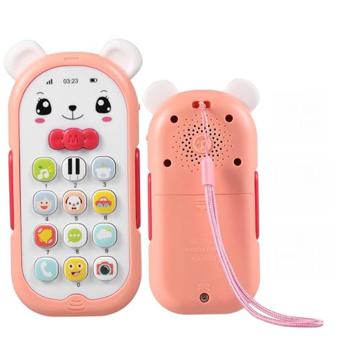 UPKOCH Handyspielzeug Für Instrumente Musikspielzeug Für Babys Kleinkinder Telefon Trommel Mädchen Babyphone 3 Monate Rosa Elektronisches Bauteil von UPKOCH