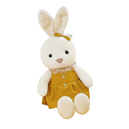 UPKOCH Kuscheltier Klein Schmusetuch Kuscheltuch Hasenpuppe Kuscheltier Für Hasen Kuscheltier Spielzeuge Hasenstofftier Plüschtier Kaninchen Stofftier Hase Plüschpuppe Pp Baumwolle Yellow von UPKOCH