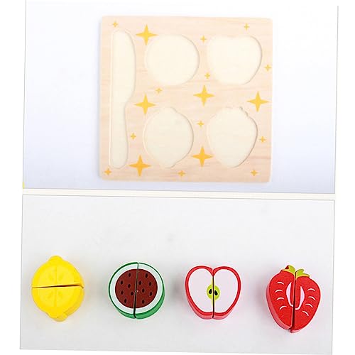 UPKOCH Holz Obst Schneidspielzeug Für Lernspielzeug Mit Erdbeere Pädagogisches Puzzle Und Rollenspiel Für Kreatives Für Kleinkinder Ab Jahren von UPKOCH