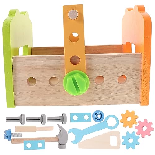 UPKOCH Holz Werkzeugkasten Spielset Buntes DIY Reparaturspielzeug für Mädchen und Jungen Pädagogisches Handwerkzeug zum Schrauben und Montieren Sicheres Lernspielzeug für Frühe UPKOCH Holz Werkzeugkasten Spielset Buntes DIY Reparaturspielzeug für Mädchen und Jungen Pädagogisches Handwerkzeug zum Schrauben und Montieren Sicheres Lernspielzeug für Frühe von UPKOCH