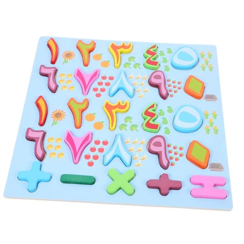 UPKOCH Holz Zahlen Puzzle Montessori Spiel Lernspielzeug Für Kleinkinder Buchstabenerkennung Und Pädagogisches Matching Spiel von UPKOCH