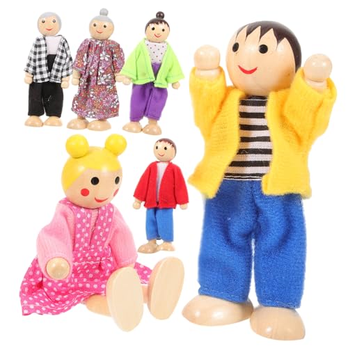 UPKOCH Holzfiguren Familie Beweglich Puppenhaus Spielfiguren Kinderzimmer Dekoration Lernspielzeug für Erwachsene Interaktive Rollenspiel Figuren UPKOCH Holzfiguren Familie Beweglich Puppenhaus Spielfiguren Kinderzimmer Dekoration Lernspielzeug für Erwachsene Interaktive Rollenspiel Figuren von UPKOCH