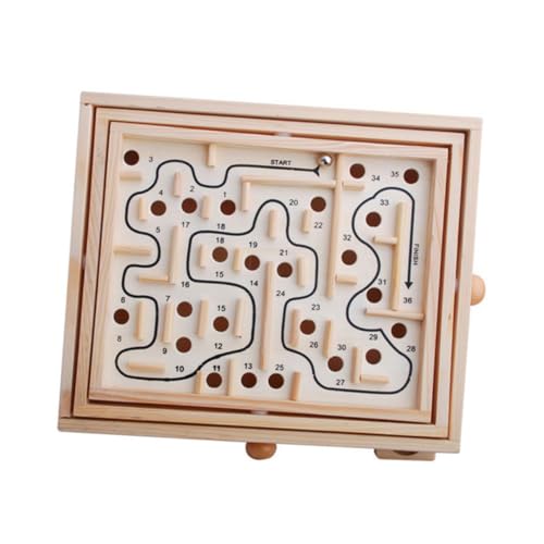 UPKOCH Holzperlen Labyrinthspielzeug für Pädagogisches Holz Rätselspiel Fördert Problemlösung und Geduld Sicher und Langlebig Lernspielzeug für Jungen und Mädchen UPKOCH Holzperlen Labyrinthspielzeug für Pädagogisches Holz Rätselspiel Fördert Problemlösung und Geduld Sicher und Langlebig Lernspielzeug für Jungen und Mädchen von UPKOCH