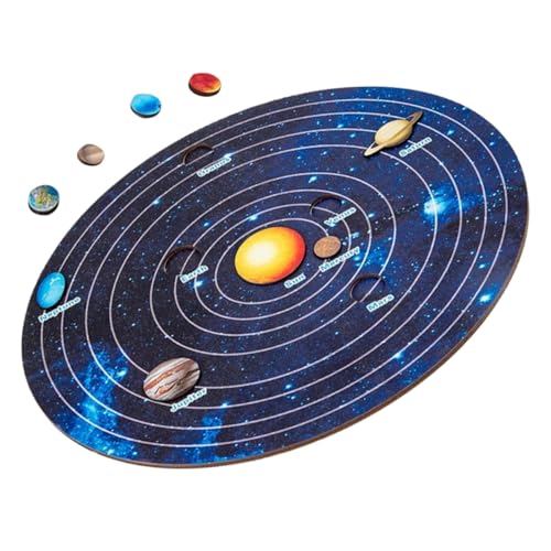 UPKOCH Holzpuzzle Solar System Für 8 Planeten Lernspielzeug Aus Pädagogisches Raumspielzeug Für Vorschulkinder Kreatives Puzzle Für Die Raumfahrtentdeckung von UPKOCH