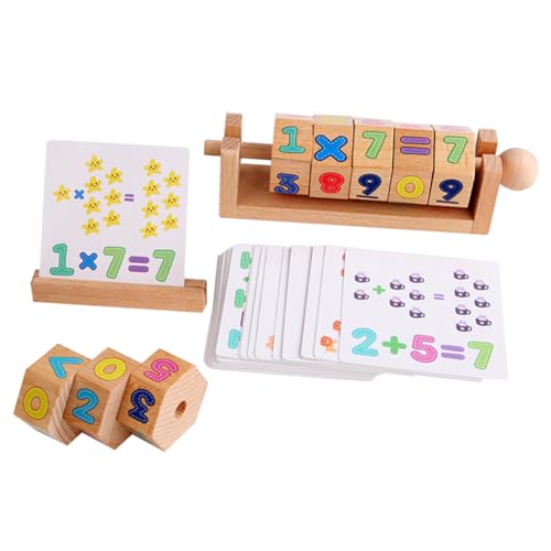 UPKOCH Spielzeug Kinderspielzeug Holzpuzzle Würfel Set Numerisches Blockspielzeug Für Lernspielzeug Für Die Vorschule Kreative Puzzles Für Montessori Geeignet Fördert Zahlenverständnis Und Motorik von UPKOCH