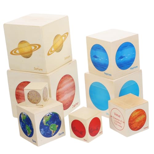 UPKOCH Holzspielzeug Planet Würfel Lernspielzeug aus Natürlichem Holz für Kleinkinder zur Motorischen Entwicklung und Logischem Denken Pädagogisch Glatt und Sicher für Eltern Junge UPKOCH Holzspielzeug Planet Würfel Lernspielzeug aus Natürlichem Holz für Kleinkinder zur Motorischen Entwicklung und Logischem Denken Pädagogisch Glatt und Sicher für Eltern Junge von UPKOCH