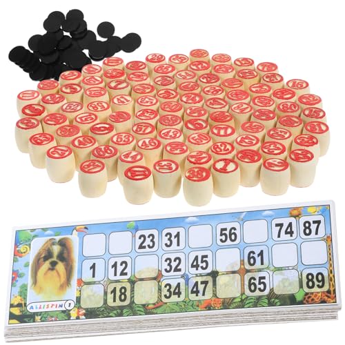 UPKOCH Ich 1 Set Russische Lotos-familienbrettspiele – Russisches Bingo-Spiel Aus Holz Mexikanisches Bingo-Spiel Party Lustiges Russisches Lotto-spielzubehör von UPKOCH