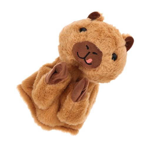 UPKOCH Interaktives Katzenspielzeug Handpuppe Marionette Kreatives Puppenspielzeug Leistungsstütze Tierisches Plüschtier Lustige Puppe Kinderspielzeug Cartoon-tierpuppe Light Brown Flaum von UPKOCH