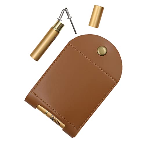 UPKOCH Jagdtasche aus Leder Karten Halter Card Holder Faltbares Spielbrett Cribbage Kartenspieltasche klappbare Anzeigetafel Brettspiel aus Leder Zweifarbiges PU-Leder Light Brown von UPKOCH