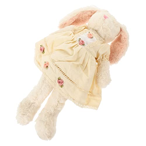 UPKOCH Kaninchen Plüschtier Kuscheltier Kinderspielzeug Kaninchenspielzeug Häschenspielzeug Tiere Für Jungen Das Tier Kuschelkaninchen Plüschkaninchen Geburtstag Pp Baumwolle Beige von UPKOCH