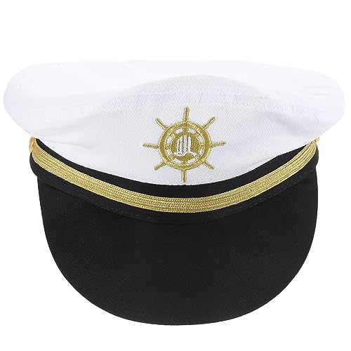 UPKOCH Kapitänsmütze Für Erwachsene Weißer Sailor Captain Hut Für Kostümparty Und Bühnenaufführungen Perfektes Accessoire Für Seefahrer Themen Und Cosplay von UPKOCH