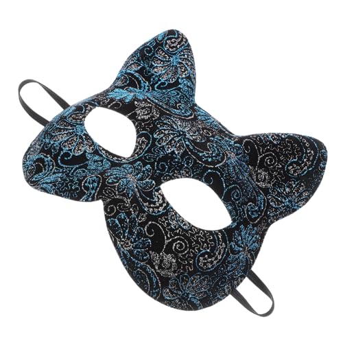 UPKOCH Katzenmaske Maskierte Maske Cosplay-Maske Verkleidungsmaske Maskenball Maske Kostüm Maske weiße Masken Halloween-Maske halloween masken Kostümmasken Maskerade-Maske PVC Blue von UPKOCH