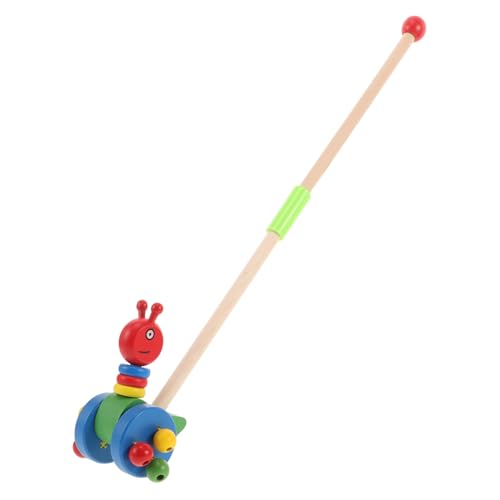 UPKOCH Kinderwagen Kinder schieben Spielzeug Cartoon-Tier-Walker-Spielzeug lauflernhilfe holzspielzeug Handwagen Push-Pull-Spielzeug für Babys Cartoon-Kleinkind-Trolley-Spielzeug hölzern von UPKOCH