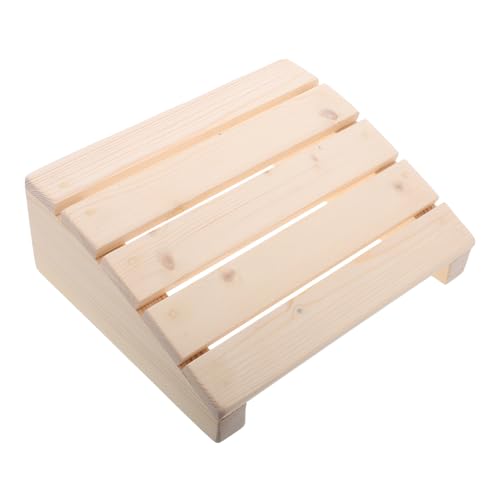 UPKOCH Klavierhocker für Klavier Fußstütze Klavierhocker Holz Klavierhocker Klavier Fußbank Klavier Fußrest Fußhocker für Kleinkindhocker für Badezimmer hölzern Beige von UPKOCH