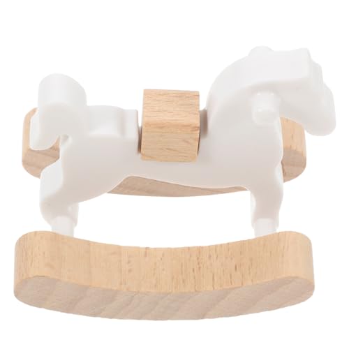 UPKOCH Kleines Holzpferd Mini Schaukelpferd Puppenhausstuhl Puppen Babypuppe Miniatur Puppenhausmöbel Puppenhaus Mädchen Van Dekore Geschirr Requisiten Herd von UPKOCH