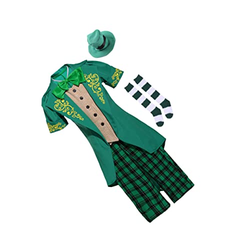 UPKOCH Kobold Hut Hosenanzug karnevalskleidung für faschingkostüme für St Patrick's Day Verkleidung st. Patricks Kostüm ausgefallene Klamotten ausstatten Green von UPKOCH