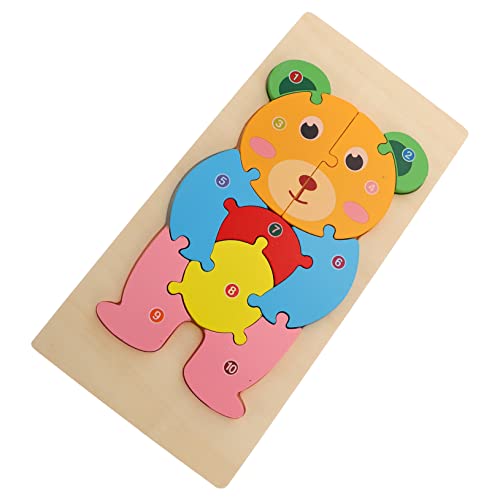 UPKOCH Kognitive Dreidimensionale Puzzle Kleinkind Jungen Puzzles Kind Pädagogisches Puzzle Pädagogisches Puzzle Pädagogisches Holz Tier Puzzle Cartoon Puzzle Holz von UPKOCH