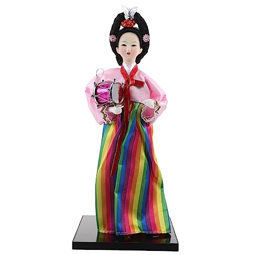 UPKOCH Koreanische Handgemachte Puppe Fee Marionette Tischpuppe Puppenwagen Puppe Kabuki-Figur Kimono-puppenfigur Modepuppe Alte Puppe Babytrage Wiedergeborene Puppe Stoff von UPKOCH