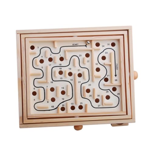 UPKOCH Labyrinth Puzzles Perlen dekompressionsspielzeug für Kinder gedultsspielzeug für Kinder Holzspielzeug für Kinder Balancierendes Perlenspielzeug Labyrinth Ball Spielzeug Hölzern von UPKOCH