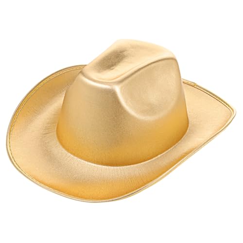 UPKOCH Lustiger Hut Bierhut Cowgirls Hut Hüte Für Frauen Cowgirl-hüte Für Damen Mini-hut Strohhut Strass-hut Cowgirl-hut Partyhut Hüte Masse Cowgirl-kostüm Cowboy Korkhut Kappe Golden Eva von UPKOCH