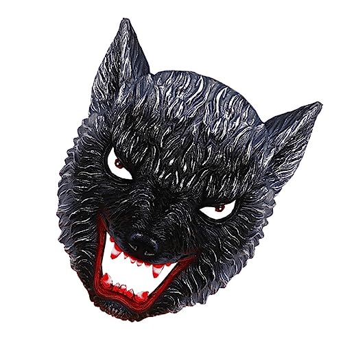 UPKOCH Maske Horror-Gesichtsabdeckung Partykostüm für das neue Jahr halloween mask hallowen masks horror mask the mask osterdeko versorgung Gesichtsbedeckungen für Tiere PU-Schaum Black von UPKOCH