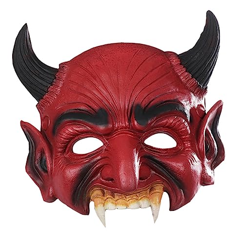 UPKOCH Maskerade Requisiten Cosplay -requisite Halloween-maske Party-gesichtsmaske Requisiten Für Halloween-kostüme Karneval Cosplay Maske Schreckensmaske Cosplay -masken Rot Pu von UPKOCH