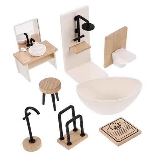 UPKOCH Maßstab Teiliges Puppenhaus Badezimmer Zubehör Realistische Miniaturmöbel für Puppenhaus Dekoration und Kreatives Familienspiel UPKOCH Maßstab Teiliges Puppenhaus Badezimmer Zubehör Realistische Miniaturmöbel für Puppenhaus Dekoration und Kreatives Familienspiel von UPKOCH