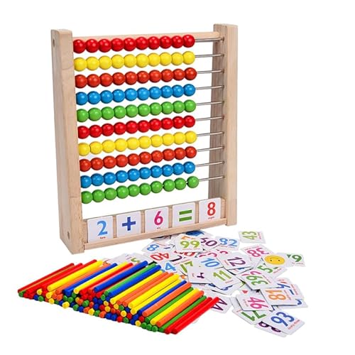 UPKOCH Rechenschieber Grundschule Abacus Rechner Kinder ab 3 Mathe-lernspielzeug-Set Für Holzrahmen Abakus Bunte Perlen/Zählstäbchen/Digitale Karten Frühes Pädagogisches Mathe-Spielzeug UPKOCH Rechenschieber Grundschule Abacus Rechner Kinder ab 3 Mathe-lernspielzeug-Set Für Holzrahmen Abakus Bunte Perlen/Zählstäbchen/Digitale Karten Frühes Pädagogisches Mathe-Spielzeug von UPKOCH