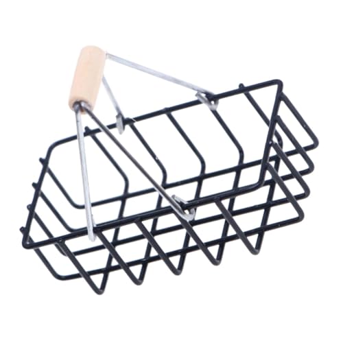 UPKOCH Mini Einkaufskorb Mini Basket Alloy Schwarz von UPKOCH