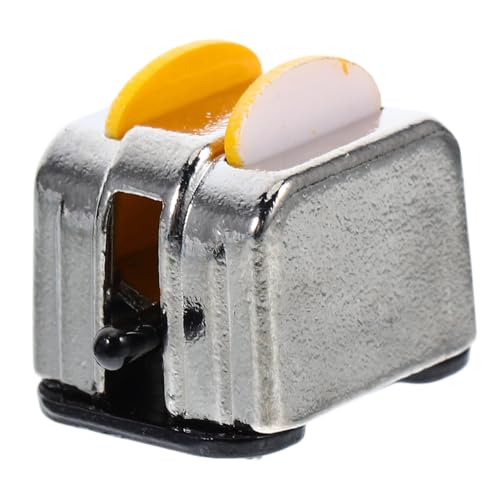 UPKOCH Mini Geschirr Mini Toaster Legierung Ornament Kleine Haushaltsgeräte Miniatur Brotbackautomat von UPKOCH