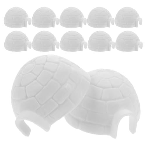 UPKOCH Mini-Iglu-Spielzeug 12 Stück Lebensechte Eishaus-Modelle Realistische Iglu-Figur Antarktis-Figur Spielzeug Für Kinder Kognitives Spielzeug Für Puppenhaus von UPKOCH