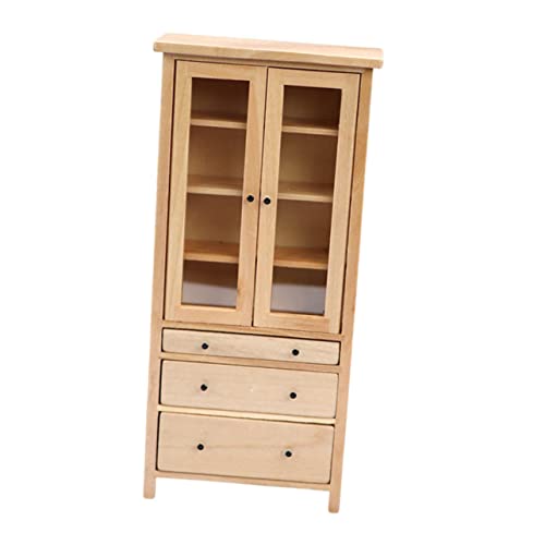 UPKOCH Mini Möbeldekoration Outdoor Ornamente Bücherregal Office Desk Decor Home Accessoires Mini Hauszubehör Miniatur Außenwerkzeuge Mikrolandschaftsmodelle Khaki Wooden von UPKOCH