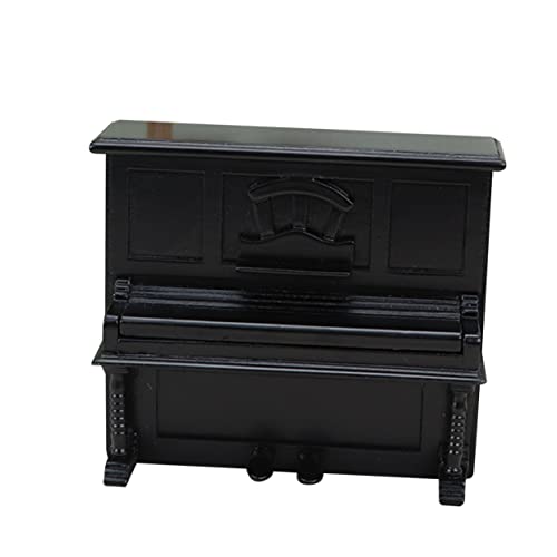 UPKOCH Mini-Piano-Modell für kinderspielzeug puppenstubenmöbel Retro Klavier Handwerkliches Geschick Holz Klavier Puppenhausklavier Black von UPKOCH