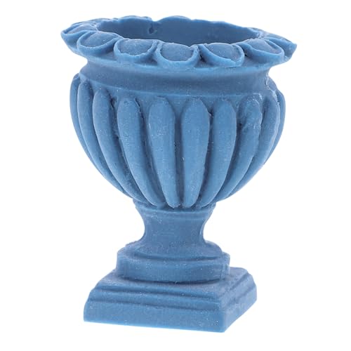 UPKOCH Mini Säulentopf Puppenhaus Töpfe Winzige Vase Dekor Vasenmodell Miniatur Pflanzgefäß Modell Dekor Miniatur Blumentopf Miniatur Pflanzgefäß Miniatur Römervase Blaue von UPKOCH