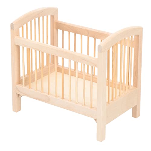 UPKOCH Miniatur Babybett Modell 1/12 Puppenhaus Dekoration Mini Crib Für Kreative Inszenierungen Und Als Accessoire Für Fotografie Und Handwerk von UPKOCH