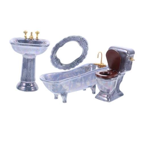 UPKOCH Miniatur Badezimmer Set Porzellan Mini Badewanne Waschbecken Toilette Spiegel Realistische Puppenhaus Möbel Dekoration Sammler UPKOCH Miniatur Badezimmer Set Porzellan Mini Badewanne Waschbecken Toilette Spiegel Realistische Puppenhaus Möbel Dekoration Sammler von UPKOCH