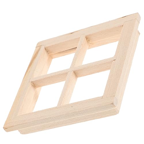 UPKOCH Miniatur Holzfenster Set Mit 4 Dekorativen Fenstern Für Puppenhäuser Ideales Rollenspiel Und Kreatives Zubehör Für Fantasievolles Kinderzimmern von UPKOCH