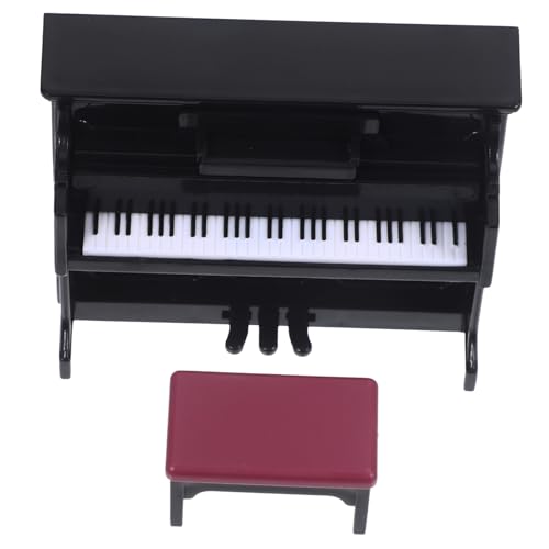 UPKOCH Miniatur Klavier Mit Hocker Und Musikpartitur Schwarzes Klavier Modell Für Puppenhaus Dekoration Und Miniaturzubehör Ideal Für Sammler Und Liebhaber Von Musikinstrumenten von UPKOCH