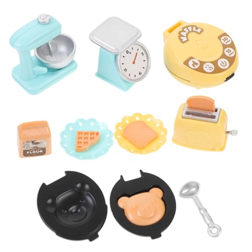 UPKOCH Puppenhaus Miniatur Lebensmittel Set Küche Zubehör Für Mini Toaster Eierschläger Dekorationen von UPKOCH