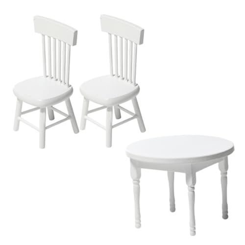 UPKOCH Miniatur Puppenhaus Möbel Weißer Runder Tisch Stuhl DIY Dekoration Feine Verarbeitung Ohne Grate Für Puppenhaus Landschaft UPKOCH Miniatur Puppenhaus Möbel Weißer Runder Tisch Stuhl DIY Dekoration Feine Verarbeitung Ohne Grate Für Puppenhaus Landschaft von UPKOCH