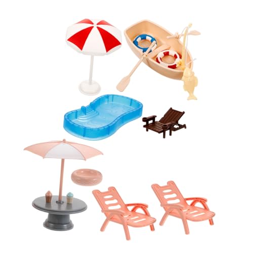 UPKOCH Miniatur Strandspielset mit Pool Strandstuhl Sonnenschirm und Schwimmring Teiliges Puppenhaus für DIY Feengarten Kompakt Reisefreundlich Kreative Rollenspiele UPKOCH Miniatur Strandspielset mit Pool Strandstuhl Sonnenschirm und Schwimmring Teiliges Puppenhaus für DIY Feengarten Kompakt Reisefreundlich Kreative Rollenspiele von UPKOCH